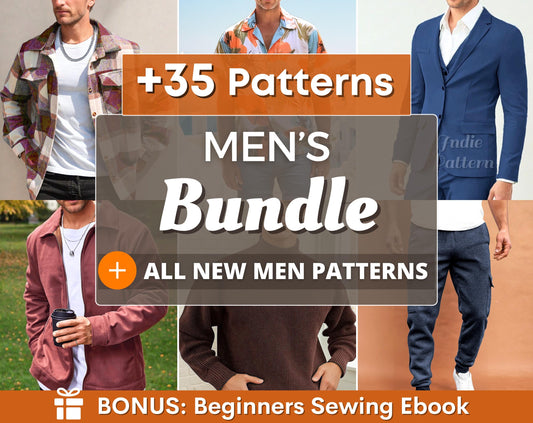 Men's Sewing Patterns | Bundle Men's Patterns | Men Shorts | Men Jacket | Men Pants | Men Shirt | Patterns for Men | Men Pajamas, Men Hoodie