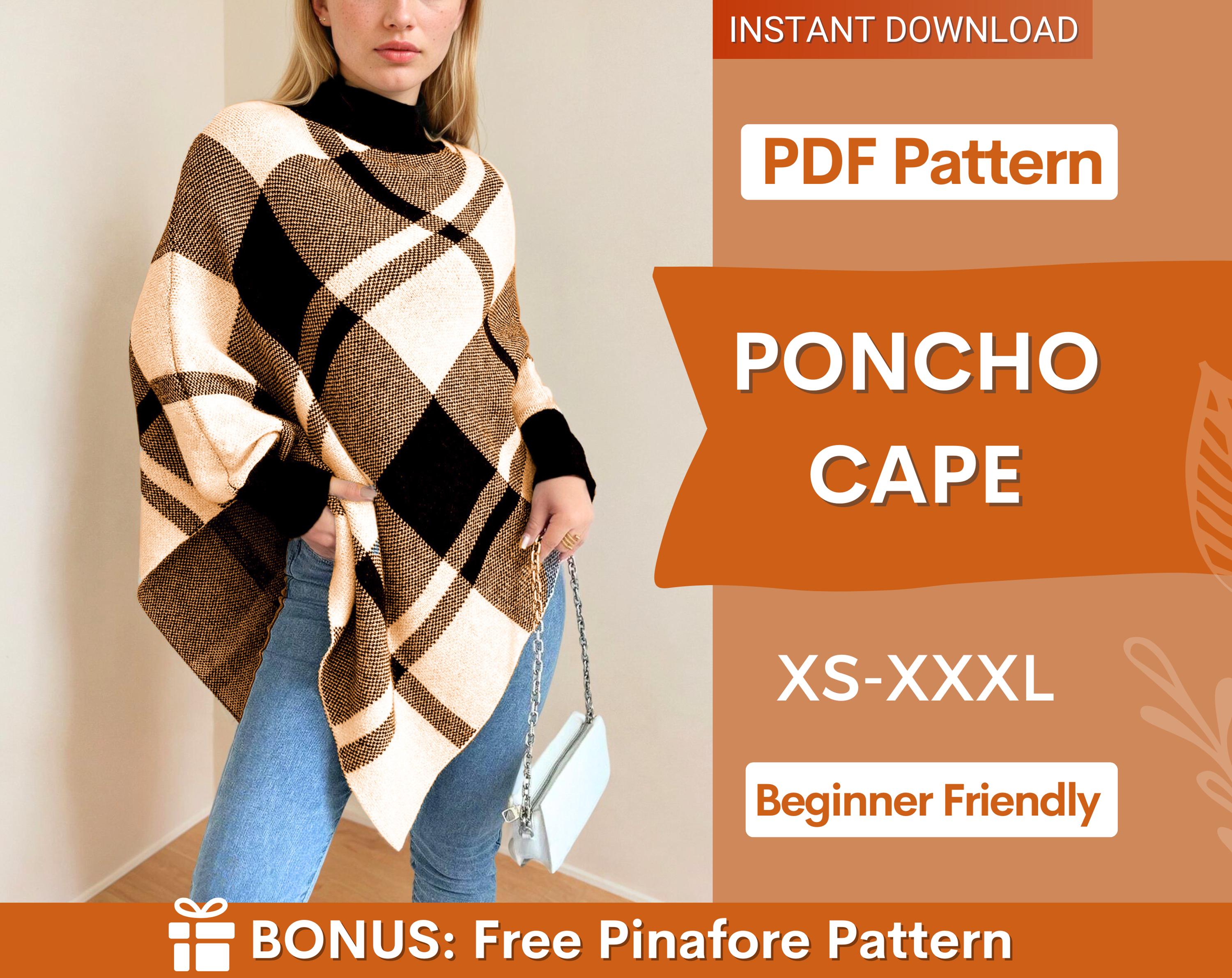 poncho cape at indie pattern in USA