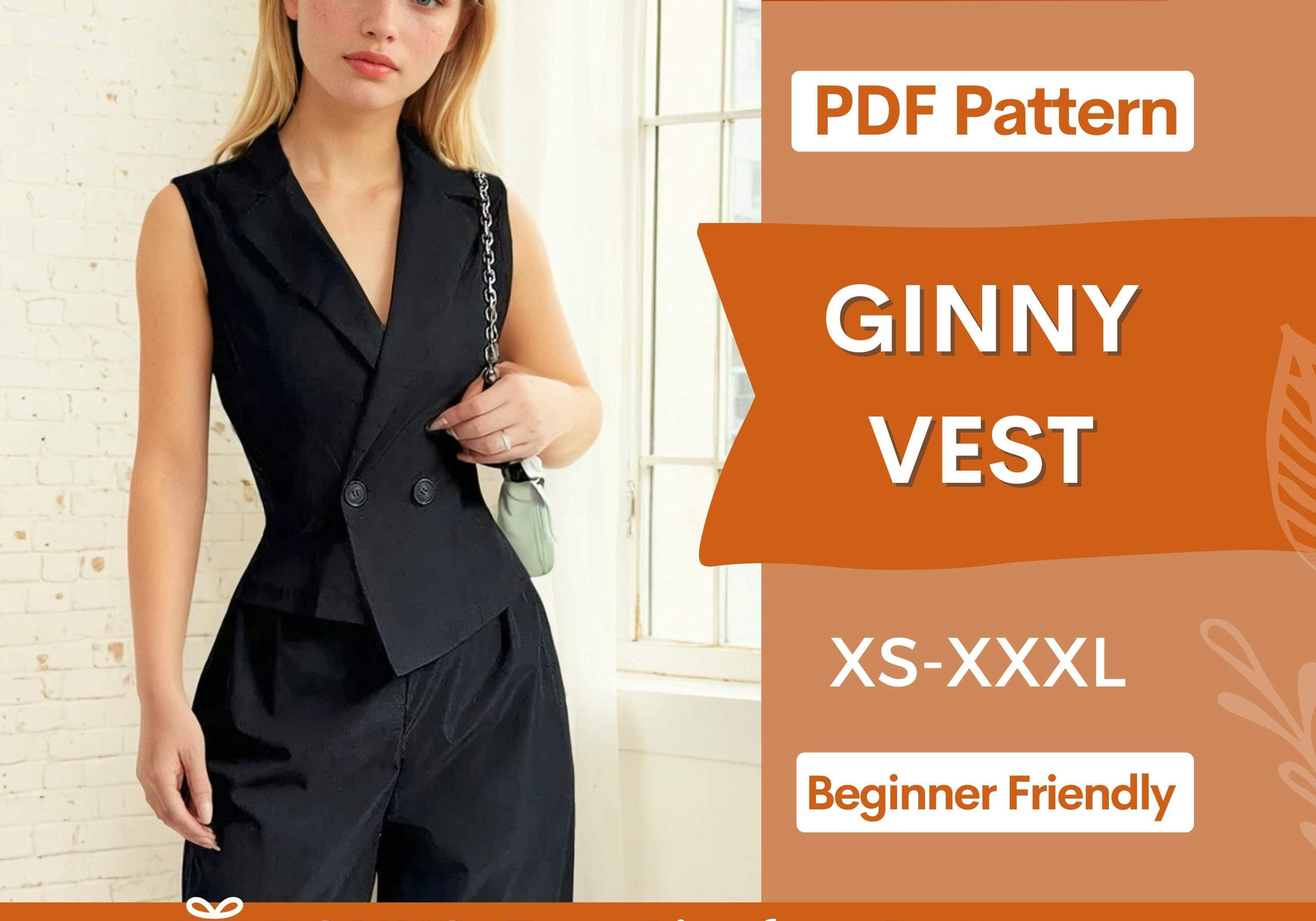 ginny vest at indie pattern in USA