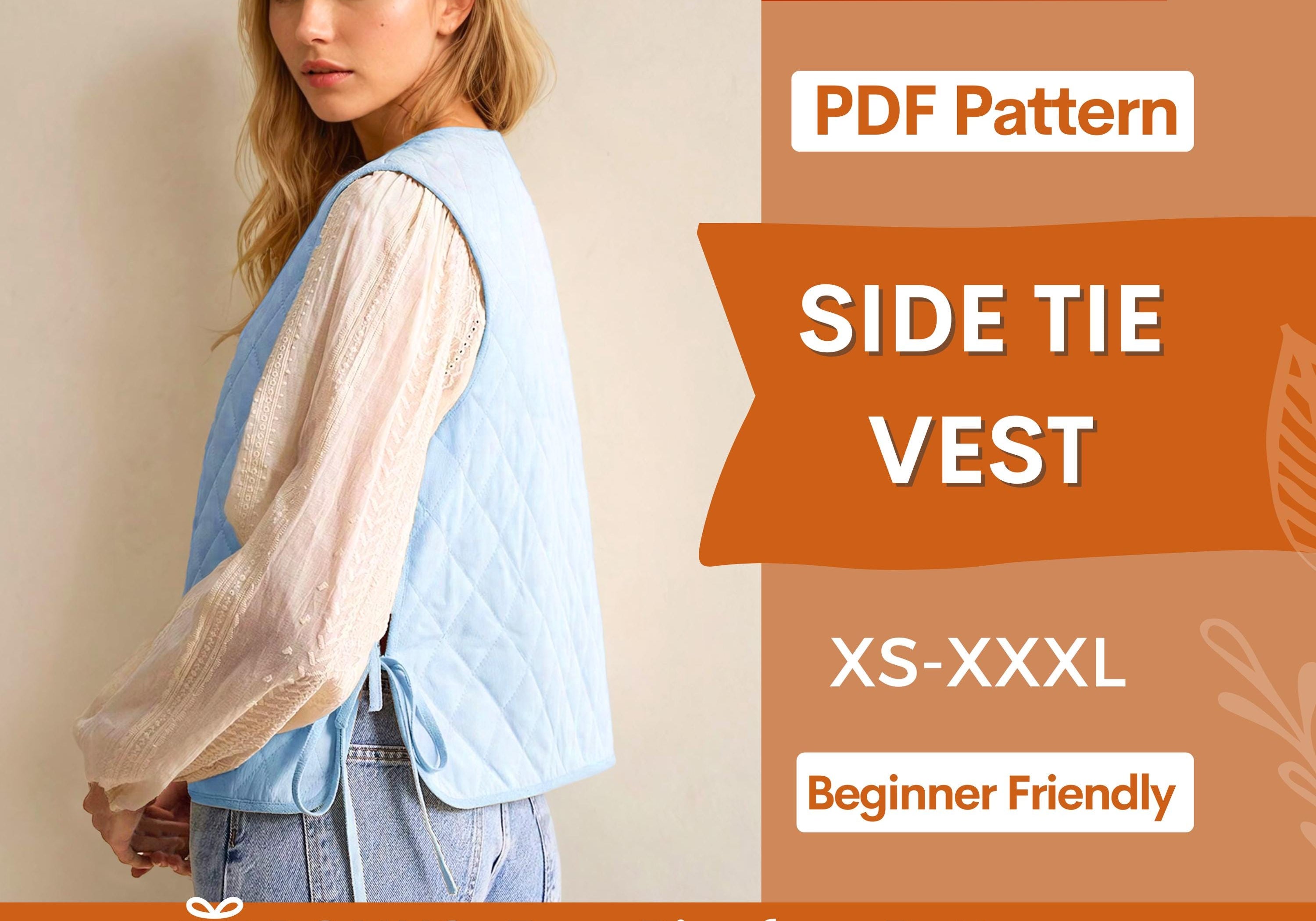 side tie vest at indie pattern in usa