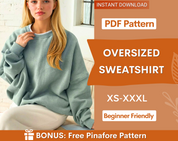 Oversized Sweatshirt Sewing Pattern | Cozy Loungewear Pattern